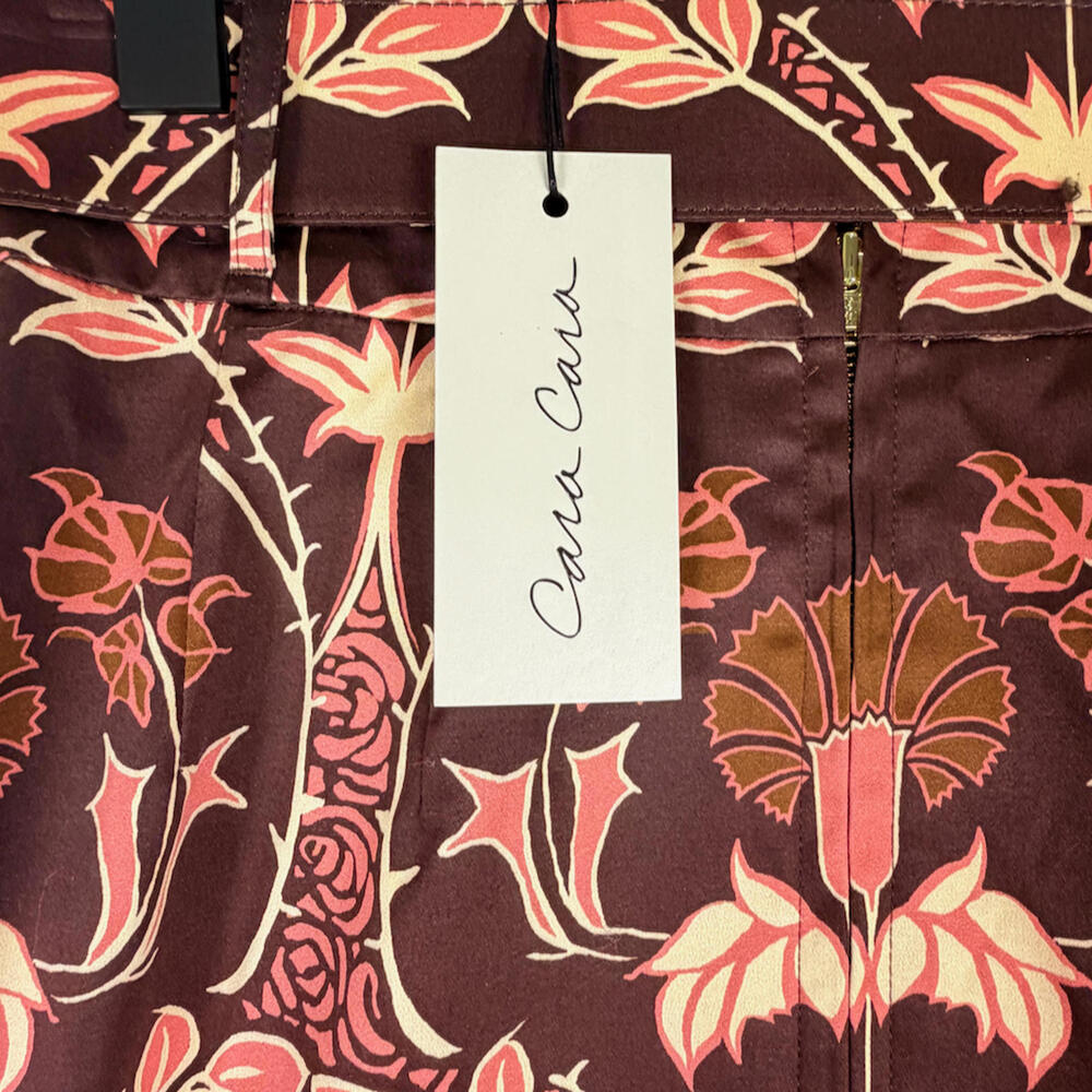 NWT Cara Cara Blaze Floral Skirt in Arcada Chocolate High-Rise Midi Size 0 - Picture 8 of 9